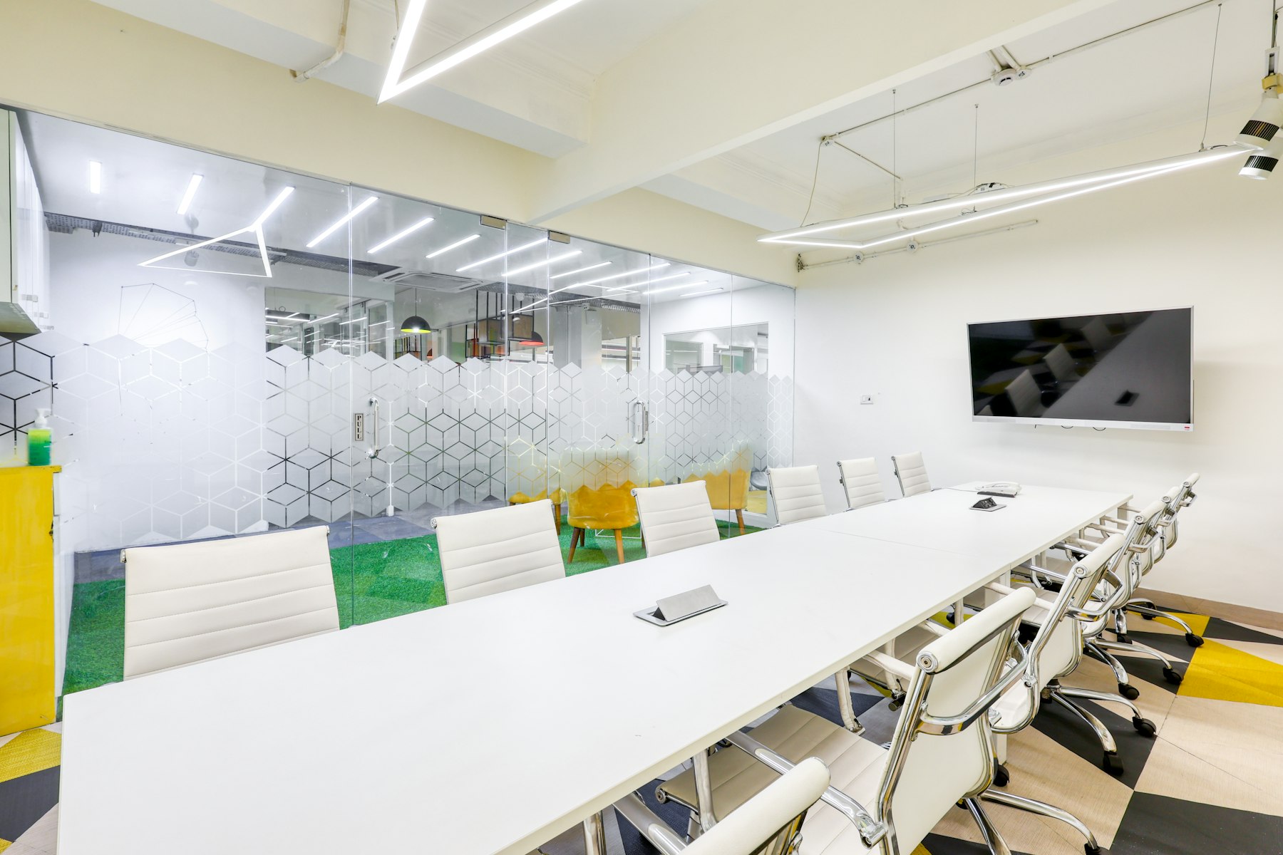 Bright modern conference room